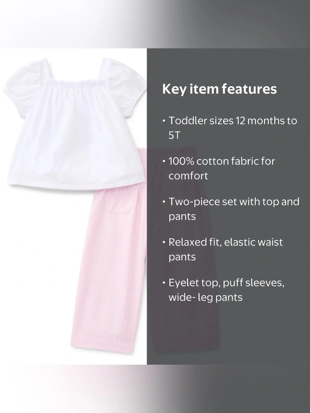 Wonder Nation Girls 12M Pink White Stripe Pants Matching Set Boho Summer Preppy